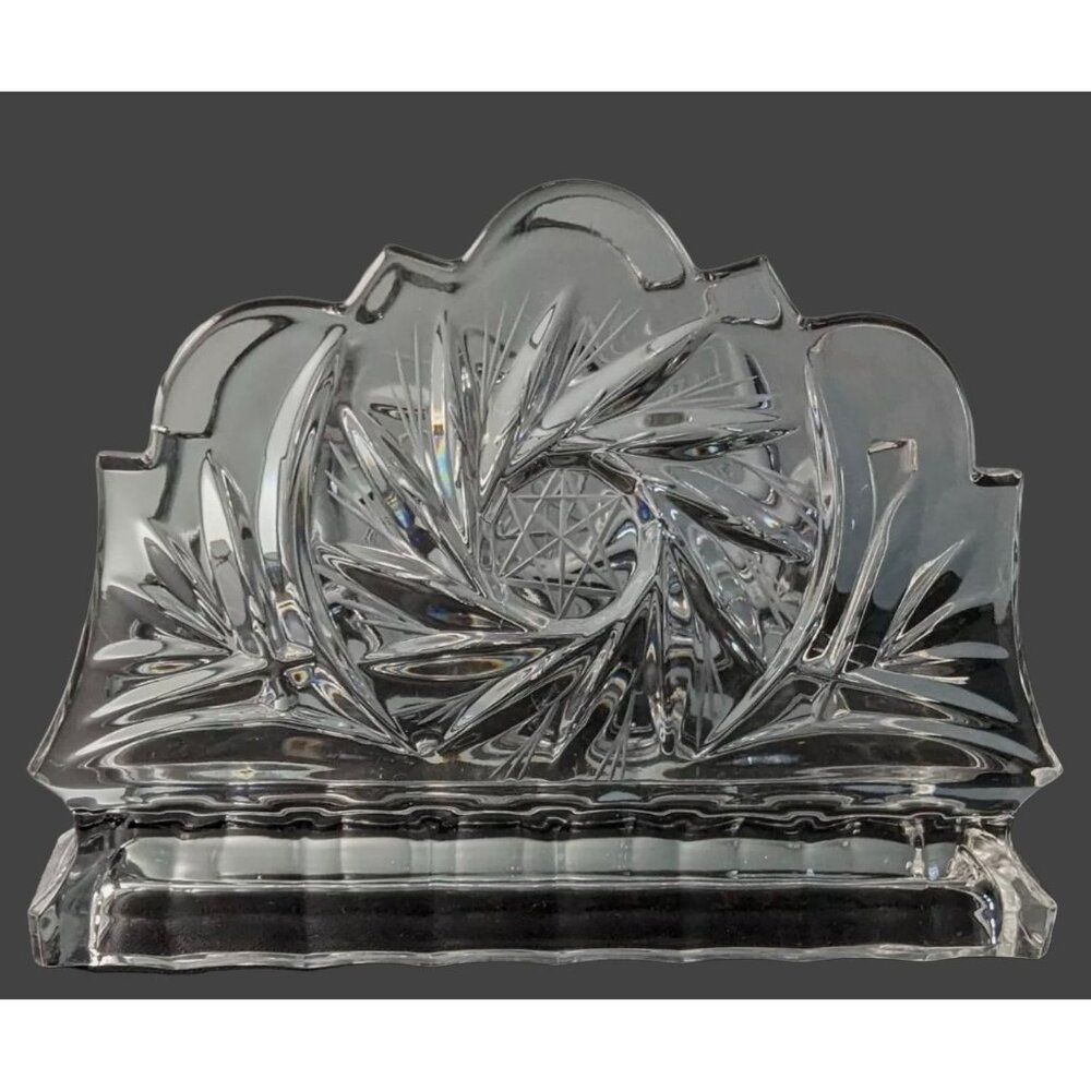 Vintage Zajecar Crystal Napkin Holder Napkin Holder